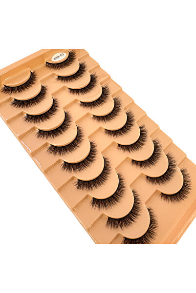 Choice3 10 pairs eye-03 10 Pairs 3D Mink Eyelashes Handmade False Eyelashes N...