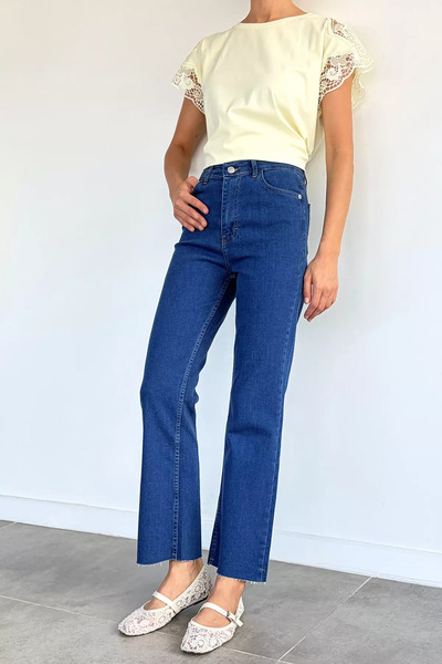 Aryena Blue Women's High Waist Lycra Jean Jeans