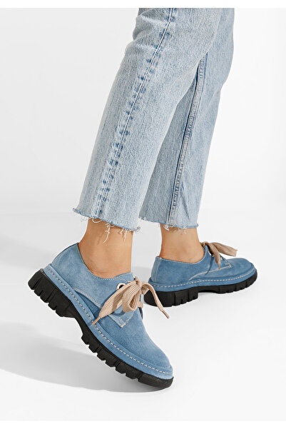 B T Shoes Pantofi casual dama piele Dasha denim