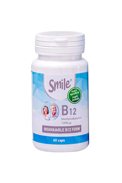 SMILE Βιταμίνη Β12 για την Υγεία του Νευρικού Συστήματος 1000mcg 60 Κάψουλες