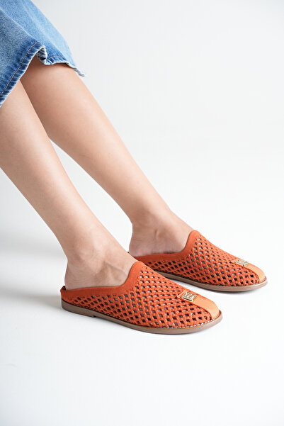 ANALİN SHOES Γυναικείες άνετες καθημερινές παντόφλες από γνήσιο δέρμα με διάτ...