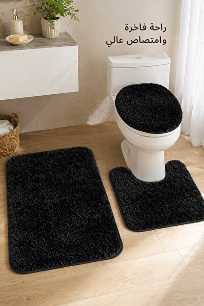 Generic 3 Piece Microfiber Non Slip Absorbent Bath Mat Set Bathroom Rug Quick...