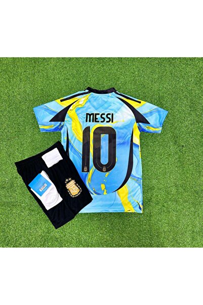 BYSPORTAKUS Arjantin 2024/25 Yeni Sezon Lionel Messi Özel Konsept Forması (Bl...