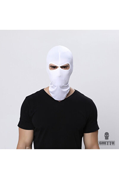 GHETTO Μπαλακλάβα με 2 τρύπες Ουνισέξ - Λευκό