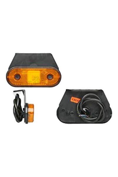 RapidAuto Lampa gabarit auto 12/24V ovala Portocaliu cu led, 120x67mm, cu sup...
