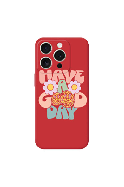 Other Apple iPhone 15 Pro Max Have A Good day Red Colored Silicone TPU Θήκη