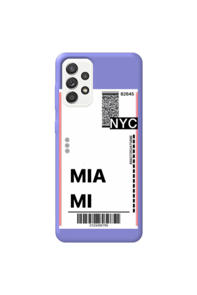 Other Samsung A52 Miami NYC Purple Colored Silicone TPU Θήκη