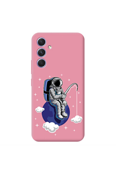 Other Samsung A35 Fishing space Pink Colored Silicone TPU Θήκη