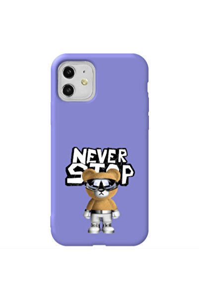 Other Apple iPhone 11 Never stop Purple Colored Silicone TPU Θήκη