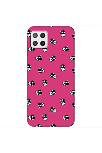 Other Samsung A22 5G Small Pandas Fuchsia Colored Silicone TPU Θήκη