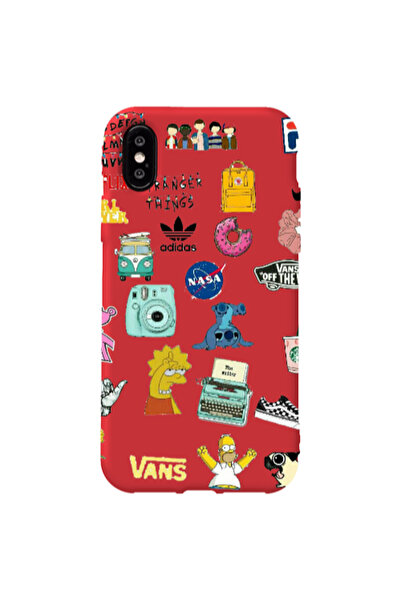 Other Apple iPhone Xs Max Mixed up 3 Red Colored Silicone TPU Θήκη