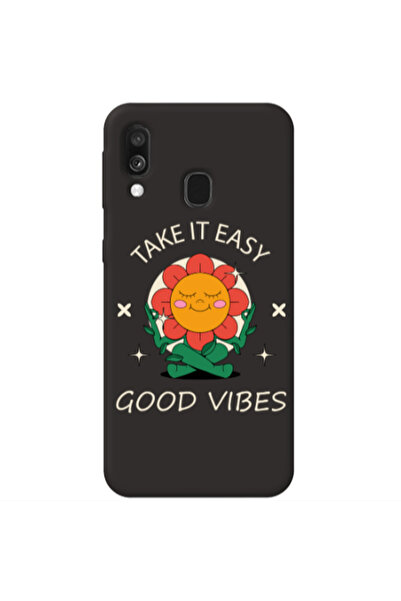Other Samsung A40 Take It Easy Black Colored Silicone TPU Θήκη