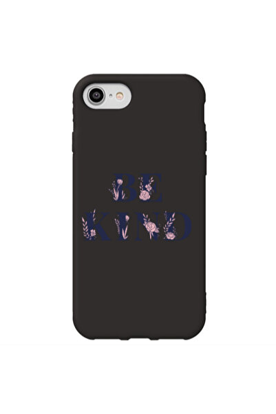 Other Apple iPhone 7 Be Kind Black Colored Silicone TPU Θήκη