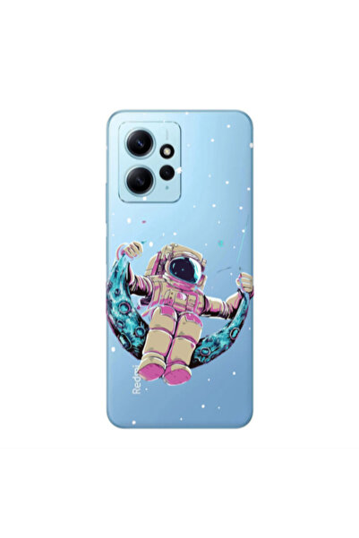 Other Xiaomi Redmi Note 12 4G Astronaut swinging on the moon Transparent Sili...