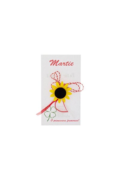 ButicCochet Broșă Martisor, Buticcochet, Floarea-soarelui, din pâslă - MR494