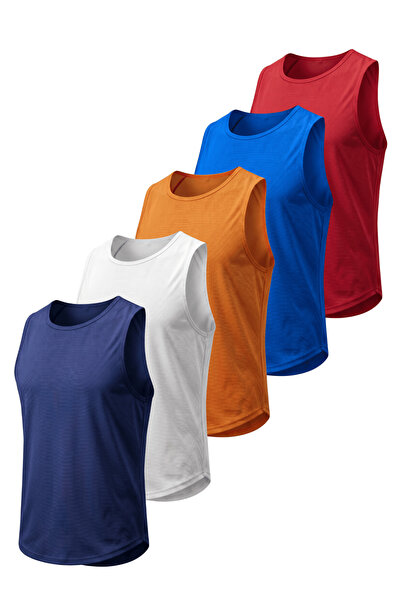 GENIUS STORE Men's Zero Sleeve Sports Athlete Sweat-Wicking Fitness Gym T-Shi...