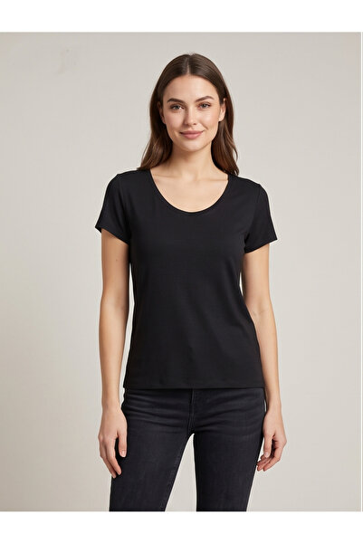 gökçesu Women's Cotton Comfort Fit T-Shirt