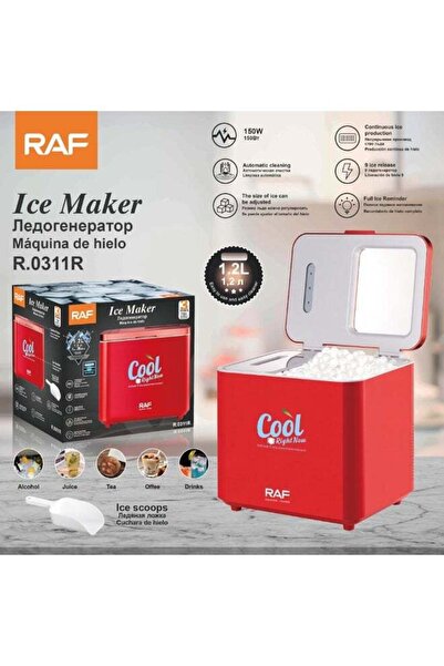 raf R.0311R Automatic Ice Maker Machine 1.2L 150W with Adjustable Ice Size, C...