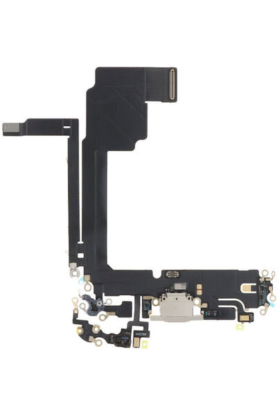 OEM Apple Iphone 15 Pro Max Καλώδιο Flex Θύρας Φόρτισης Λευκό Τιτάνιο