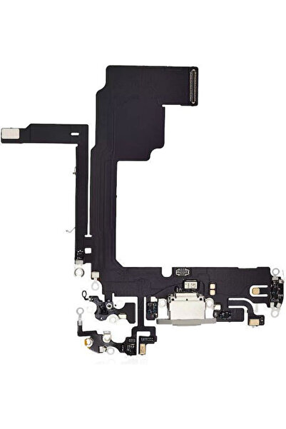 OEM Apple Iphone 15 Pro Καλώδιο Flex Θύρας Φόρτισης Λευκό Τιτάνιο