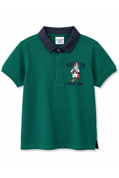 U.S. Polo Assn. Dečija majica sa print detaljima 4-14 godina TAMNO ZELENA