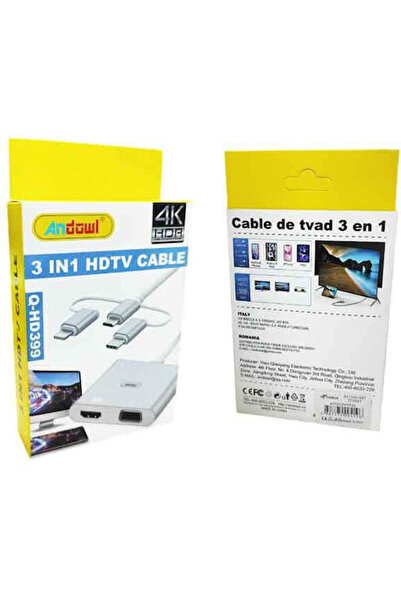 Andowl Qhd399 Μετατροπέας HDMI αρσενικό σε HDMI θηλυκό 1 τεμάχιο