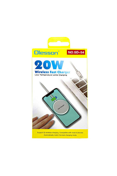 OEM Ασύρματος Φορτιστής (Qi Pad) 20W Λευκός (Olesson SD-54)