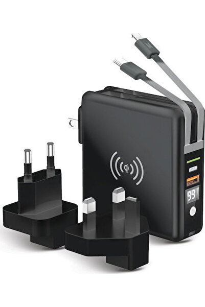 Forcell 5-σε-1 Πολυλειτουργικό Power Bank 10000mAh 20W με Θύρα USB-A και Θύρα...