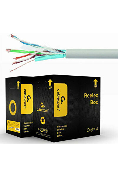 Cablexpert Καλώδιο Ethernet F/FTP Cat.5e Gigabit Ατερμινολυμένο 305μ Γκρι Κωδ...