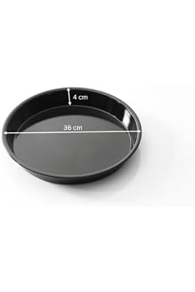 Yıldızan Albemo -Lab 36 cm Black Shiny Enamel Round Baking Tray and Közmatik ...