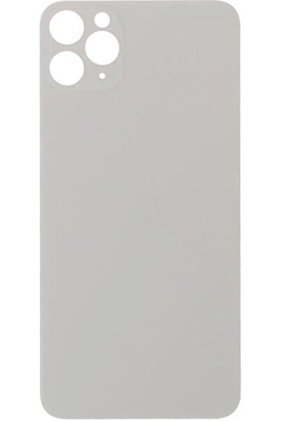 OEM Κάλυμμα Μπαταρίας Apple iPhone 11 Pro Max με Μεγάλη Οπή και Ασημένιο Λογό...