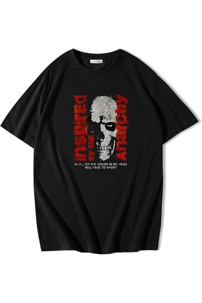 ZOKAWEAR Unisex Oversize Εμπνευσμένο από το μπλουζάκι Anarchy