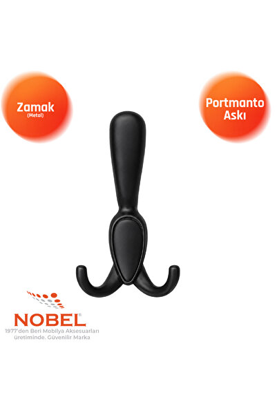 Nobel Aris Portmanto Askısı, Metal Vestiyer Askısı, 80 Gr, Dolap ve Duvar Ask...