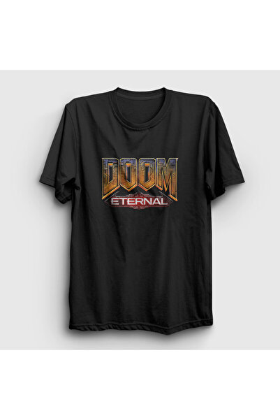 ZOKAWEAR Unisex Μαύρο T-Shirt με λογότυπο Game Doom Eternal 45zw