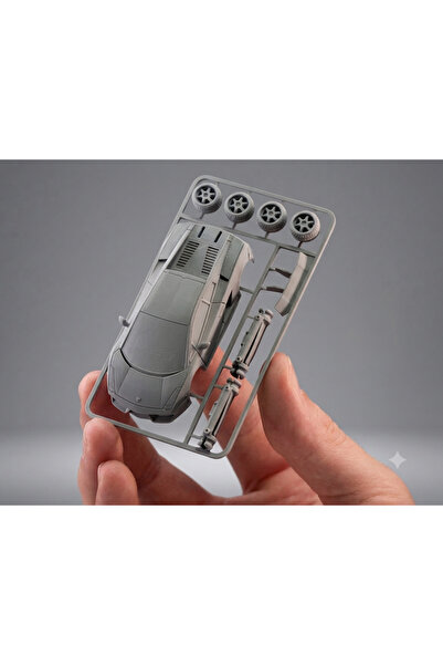 E3D PrintLAB 3D Baskı Süper Spor Araba Yapım Kiti – Kendin Monte Et Model Ara...
