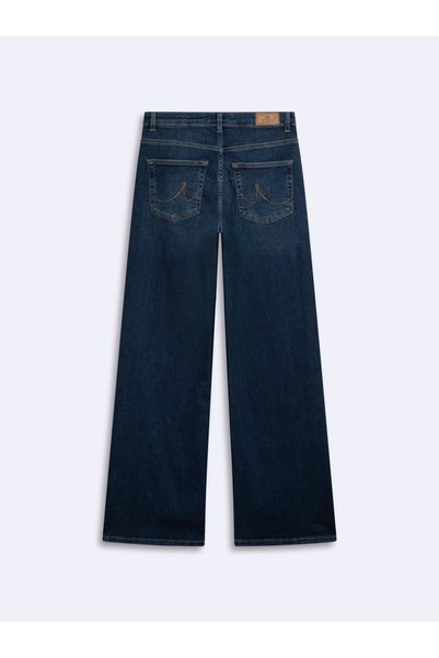 Ltb Enora Düz Paça Orta Bel Dark İndigo Jean Pantolon
