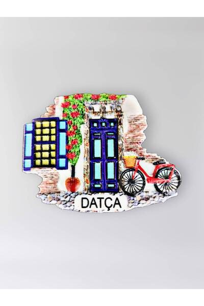 Mundy DATÇA Polyester Kabartmalı Magnet 7 x 5,5 cm Dekoratif Hediyelik Buzdol...