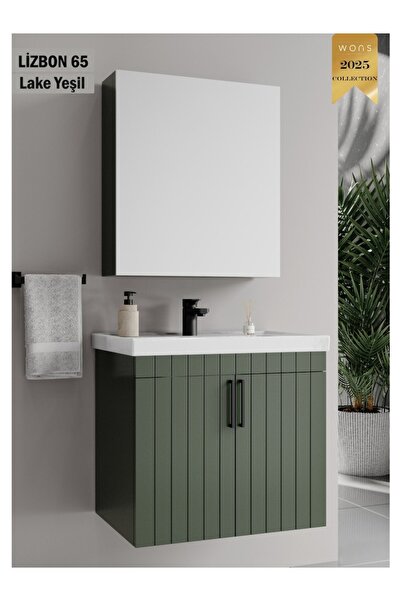 Wons Bathroom Lizbon 65 cm Lake Yeşil Banyo Dolabı