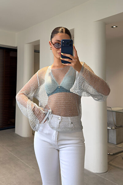MAGARDE Lureks Crochet Blouse - Gray