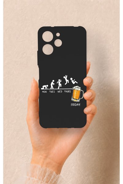 Vip Case حافظة سيليكون منقوشة متوافقة مع Redmi 12 من Fun Day Friday
