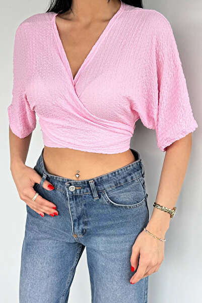 Aryena Pink Women's Tie-Back Blouse