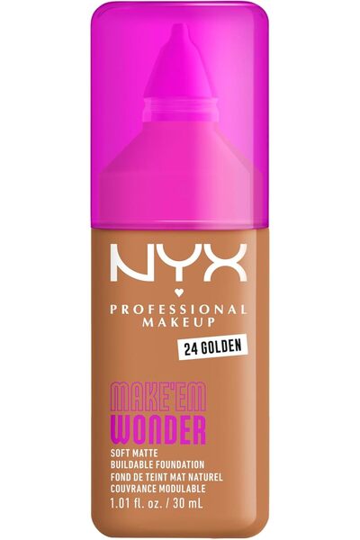 NYX Professional Makeup Make 'EM Wonder, 24H Soft Matte Foundation, Undetecta...