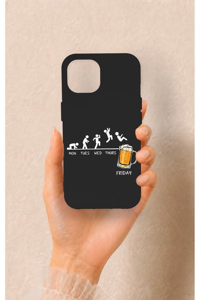 Vip Case iPhone 15 Compatible Fun Day Friday Patterned Silicone Case