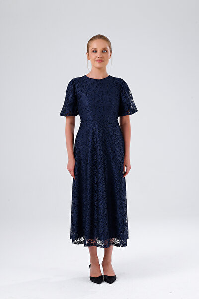 ADASTYLE Lace Dress, Miidi, Balloon Sleeve, Stylish Trendy Model