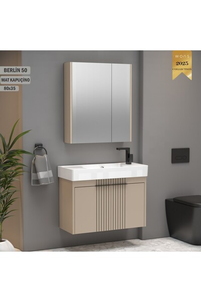 Wons Bathroom Berlin 80 cm Kapuçino Banyo Dolabı