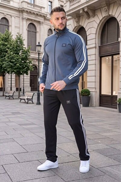 Last fashion New Season Men's Ribbed Tracksuit Set, Smoked