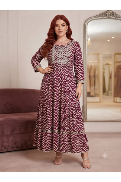 Aashiv's Collection Plus Size Dress, Oversized Comfortable Cut Flowy Mother's...