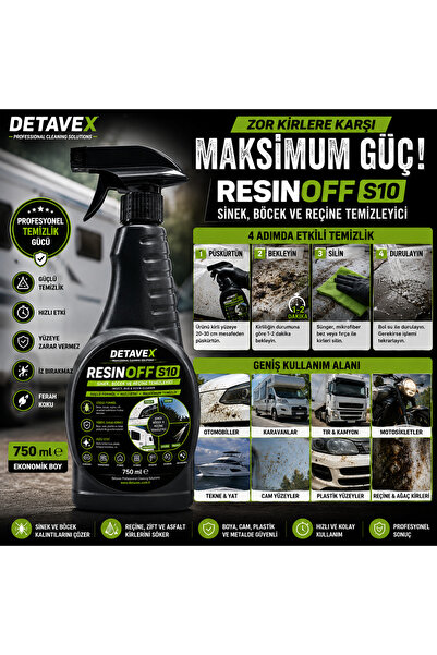 ResinOff S10 Sinek, Böcek ve Reçine Temizleyici 750 ml