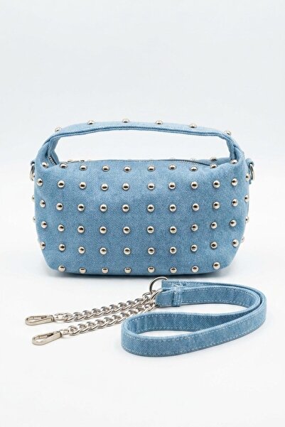 I Love Shoes Wilen Blue Jean Studded Women's Bag