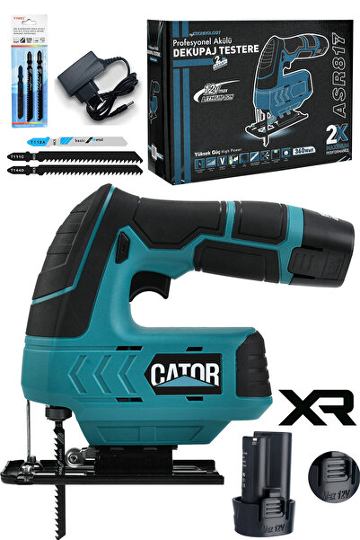 CATOR 12V Çift Akülü Şarjlı Dekupaj Makinesi